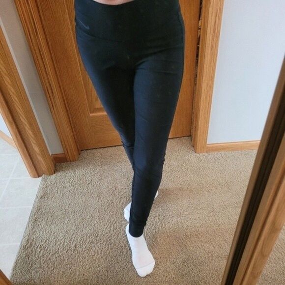 NIKE power tight fit training dri fit black size small yoga leggings womens - Picture 2 of 16